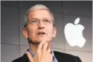  ?? Richard Drew / Associated Press 2015 ?? CEO Tim Cook and Apple have been quiet about self-driving cars so far.