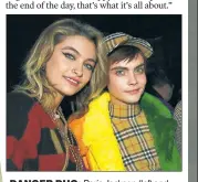  ??  ?? DANGER DUO: Paris Jackson (left and above left) has been posting unusual videos with model Cara Delevingne (above right).