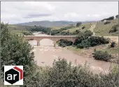  ??  ?? FUTURE DAM: The Mkomazi River, just up from the site of the proposed Smithfield Dam, close to where the R617 passes the river below Lundy’s Hill.