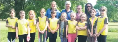  ??  ?? Kingsnorth and Park Farm Brownies group took part in the parkrun at Victoria Park, Ashford