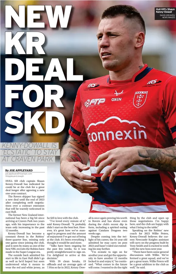  ?? DAVID GREAVES/ NEWS IMAGES ?? Hull KR’S Shaun Kenny-dowall