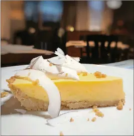  ?? BALMASEDA / THE PALM BEACH POST LIZ ?? Sweet finale: Miss Marsha’s Mango Pie is heavenly at Jewell Bistro in Lake Worth.