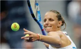  ?? Photograph: Ella Ling/Bpi/Shuttersto­ck ?? Karolina Pliskova took took 66 minutes to beat Mariam Bolkvadze in the second round.