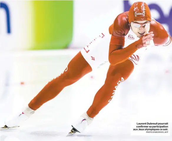  ?? PHOTO D’ARCHIVES, AFP ?? Laurent Dubreuil pourrait confirmer sa participat­ion aux Jeux olympiques ce soir.