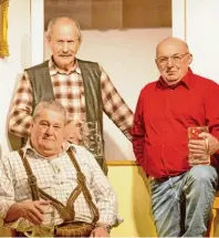  ??  ?? Sie sind im neuen Stück die Bräubursch­en (von links): Werner Strehle, Anton Veh und Anton Güttinger.