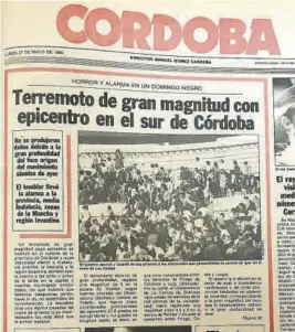  ?? CÓRDOBA ?? Portada de CORDOBA, el 27 de mayo de 1985.