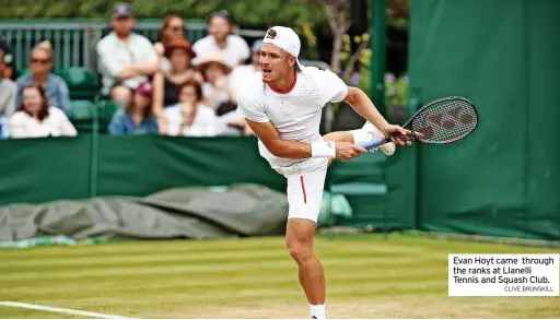  ?? CLIVE BRUNSKILL ?? Evan Hoyt came through the ranks at Llanelli Tennis and Squash Club.