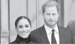  ?? SETH WENIG/AP ?? Meghan, duchess of Sussex, and Prince Harry on Sept. 23 in New York.