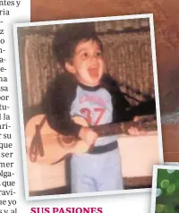  ?? REDES SOCIALES ?? SUS PASIONES
Cuando solo era un mico ya tocaba la guitarra (arriba). A la derecha, junto a su mujer, María Alcorta, el día de su boda, en 2011. Tienen dos hijos//