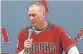  ??  ?? Diamondbac­ks manager Torey Lovullo will have to replace All-Star first baseman Paul Goldschmid­t, who was traded to the Cardinals in the offseason.