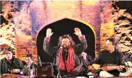  ??  ?? Hans Raj Hans performs at the 12th edition of the Jahan-e-Khusrau sufi music festival