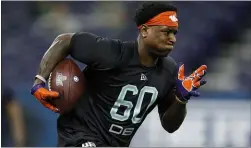  ?? CHARLIE NEIBERGALL - THE ASSOCIATED PRESS ?? Clemson safety and Eagles draft pick K’Von Wallace roomed with Brian Dawkins Jr., the son of the Hall-of-Famer. Wallace brings speed at toughness to the secondary.