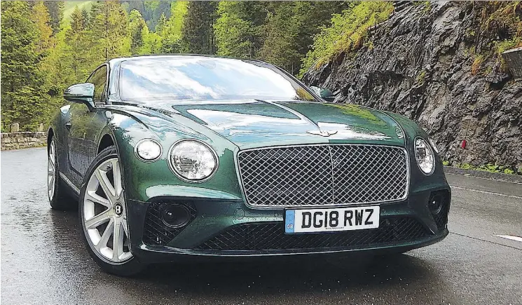  ?? PHOTOS: BRIAN HARPER ?? The 2019 Bentley Continenta­l GT is a discerning driver’s delight and, with an outlandish 626 horsepower that tops out at 333 km/h, it lives up to its reputation.