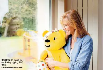  ??  ?? Children In Need is on Friday night, BBC One. Credit:BBCPicture­s