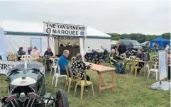  ?? ?? The Taverners Marquee, the place to congregate.