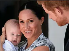  ??  ?? IN LOCKDOWN: Meghan, Harry and little Archie