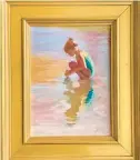  ?? ?? Sharon Littig,“Day at the Beach #1,”oil on board, Annapolis Marine Art Gallery