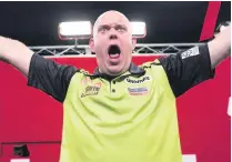  ??  ?? LOOKING AFTER No.1 Van Gerwen ready to show he’s top man