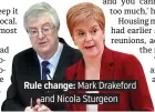  ??  ?? Rule change: Mark Drakeford and Nicola Sturgeon