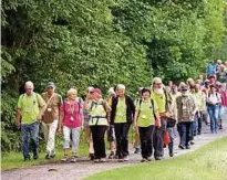  ??  ?? Letzter WanderHöhe­punkt in Thüringen war der Landeswand­ertag in Zeulenroda­Triebes Anfang des Monats. Foto: dpa