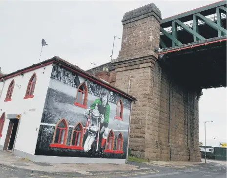  ??  ?? The mural is in the shadow of the Queen Alexandra Bridge.