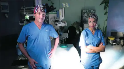  ?? Delores Johnson / The National ?? Dr Patrick Noel, left, and Dr Iman Eddbali performed the surgery free of charge.