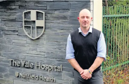  ??  ?? Rhys Williams, shoulder and knee specialist, working with Nuffield Health Cardiff & Vale Hospitals