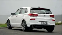  ??  ?? The i30’s rear design is clean, with a certain similarity to many other hatchbacks currently on the Kiwi market.