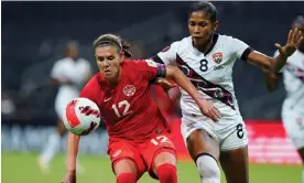  ?? Photograph: Fernando Llano/AP ?? Canada's Christine Sinclair has spoken about the problems her team face.
