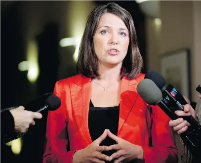  ?? JEFF MCINTOSH/ THE CANADIAN PRESS FILES ?? Since Alberta opposition leader Danielle Smith pitched her idea of a country- spanning commercial corridor on Thursday to a business audience in Vancouver, it hasn’t generated much in the way of attention from either the media or the public.