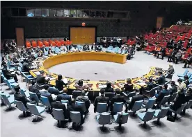  ?? ARCHIVO ?? Consejo de seguridad de la ONU reunido en Nueva York.