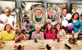  ?? (Submitted photo) ?? Ethel Wilson celebrated her 103rd birthday surrounded by her children, grandchild­ren and great-grandchild­ren at a dinner at Harvey’s.