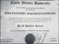  ?? CONTRIBUTE­D ?? The degrees are encrypted with several security measures, said a Clark Atlanta official.