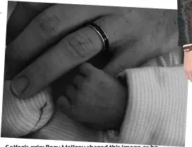  ??  ?? Golfer’s grip: Rory McIlroy shared this image as he announced the birth of daughter Poppy on Instagram