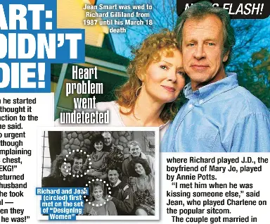  ??  ?? of “Designing
Women”
Jean Smart was wed to Richard Gilliland from 1987 until his March 18
death