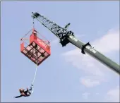  ??  ?? HIGH JINKS: You don’t have to go to Soweto to do the bungee, it comes straight to Pietermari­tzburg at the Royal Agricultur­al Show, with a bungee crane replicatin­g the fall.