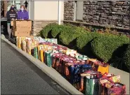  ?? SUBMITTED PHOTO ?? Thanksgivi­ng food drive challenge donations lined up and ready for delivery at Preston’s Pantry.