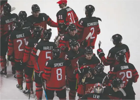  ?? GREG SOUTHAM ?? Canada defeated Russia 1-0 in the World Junior pre-competitio­n game on Wednesday. Jakob Pelletier says he did everything in his power to make the 2020 team — and he did.
