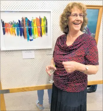  ??  ?? Jan Goldie’s painting Colour Therapy was voted people’s choice at the recent Te Puke Art Society exhibition.