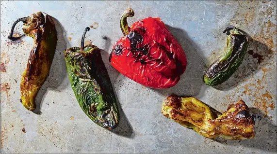  ?? PHOTO BY STACY ZARIN GOLDBERG FOR THE WASHINGTON POST; FOOD STYLING BY LISA CHERKASKY FOR THE WASHINGTON POST ?? Roasted peppers