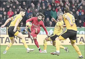 ?? (Pic: Daily Mail) ?? Mo Salah had a glorious chance in the second-half but it was not his day, nor was it Liverpool’s.