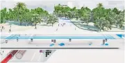  ??  ?? The Line will have an undergroun­d transport system, but no cars or roads