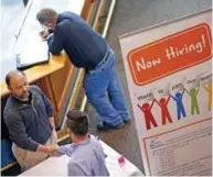  ?? — Bloomberg file picture ?? LABOUR MARKET: Economists polled by Reuters had forecast payrolls rising 180,000 last month and unemployme­nt rate slipping one-tenth of a percentage point to 4.8 per cent.