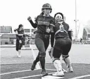  ?? MICHAEL KARAS/NORTHJERSE­Y.COM ?? Weehawken’s Sanaya Rodriguez scores a run against Bergen Tech on Saturday in the Donna Ricker Tournament.