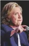  ?? Reuters ?? “Danneggiat­a” Hillary Clinton