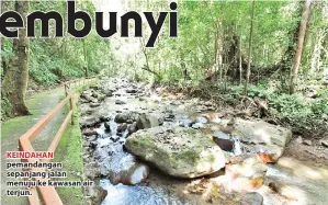  ??  ?? KEINDAHAN pemandanga­n sepanjang jalan menuju ke kawasan air terjun.