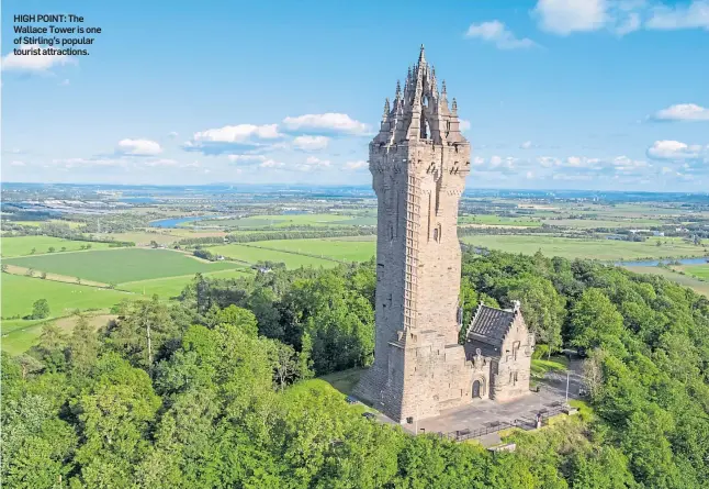  ??  ?? HIGH POINT: The Wallace Tower is one of Stirling’s popular tourist attraction­s.