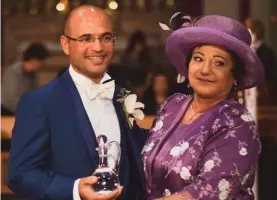  ??  ?? Mr Callus with his late mother Antoinette on his wedding day