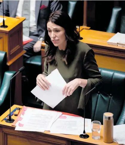  ?? Photo / RNZ ?? Todd Muller’s “direct approach” against Jacinda Ardern in Parliament ended up being a little bit dull. Not terrible, but not great.