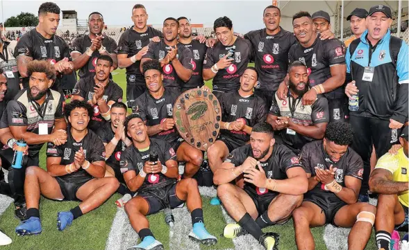  ??  ?? Vodafone Fijian Bati side after winning the Oceania Shield in Auckland, New Zealand.